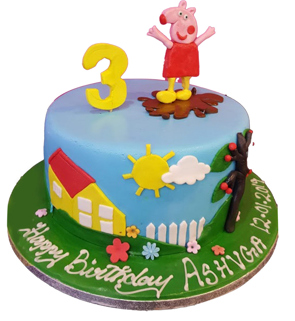 1 Tier Peppa Pig Cake – Cakeforestlondon