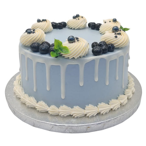 Elegant Blueberry Drip Cake