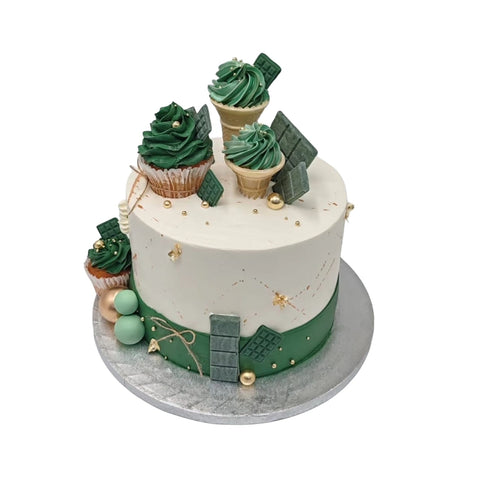 Emereld Green Charm Cake