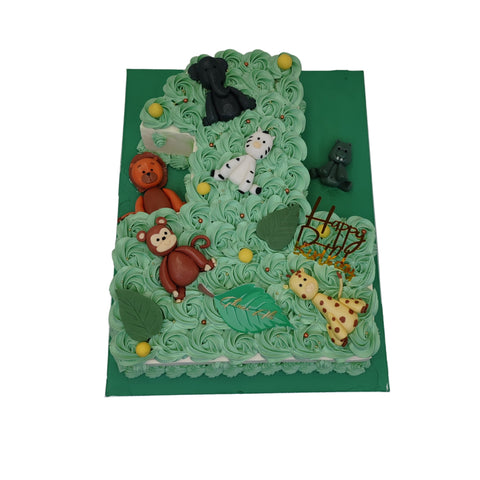 1st Jungle Safari Cake