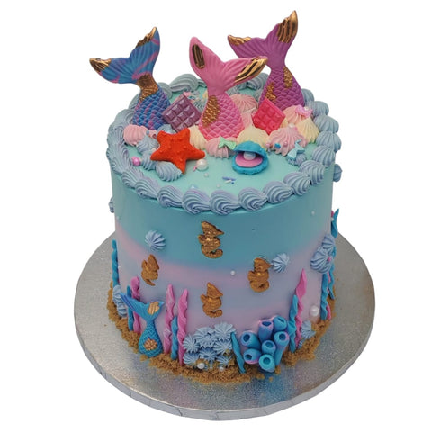 Aqua Mermaid Cake