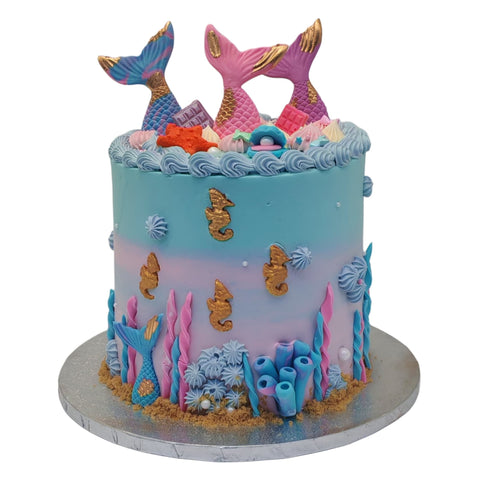 Aqua Mermaid Cake