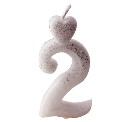 Number Candle 2 With Heart