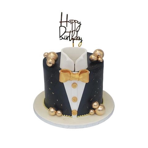 Tuxedo Formal Birthday Cake