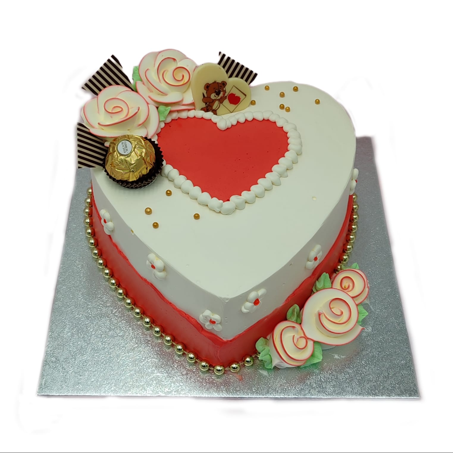 Red heart online cake