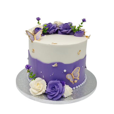 Lavender Tower Cake