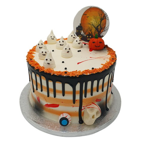 Haunted House Drip Halloween Cake in London